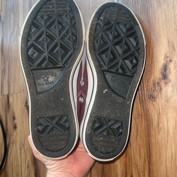 Unisex Converse Chuck Taylor’s Madison Plaid Ox Burgandy Low Tops Size 6 - Picture 10 of 10